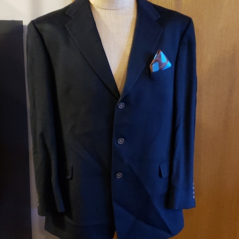 Hart schaffner gold trumpeter black cashmere